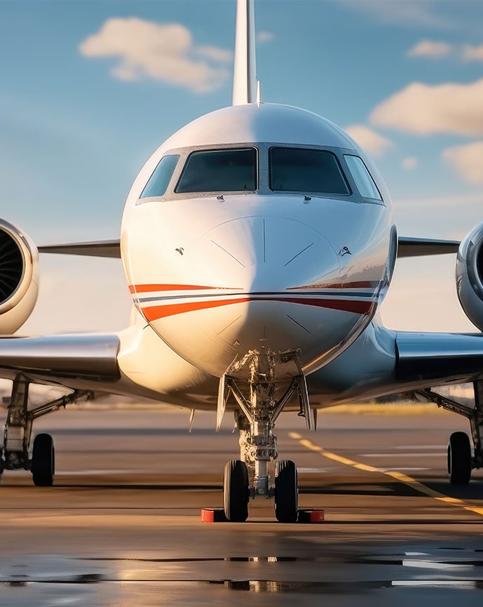 Air charter at the airport